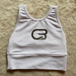 Strut-This x CycleBar White Ribbed Piper Sports Bra